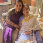 Suhasini Maniratnam Instagram – Guess who I met.  Such a vibrant intelligent lady.  Combination of beauty and talent