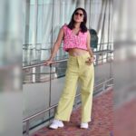 Sunny Leone Instagram - Pop of color!! Top by @sazo.in @projectteteatete Pants by @freakinsindia Styled by @hitendrakapopara Fashion team @tanyakalraaa @sarinabudathoki