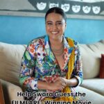 Swara Bhaskar Instagram - The talented #SwaraBhasker takes the #FilmfareAwards quiz and does a pretty good job! 👏🏼 #FilmfareOnReels #Wolf777newsFilmfareAwards #FilmfareAwards2022