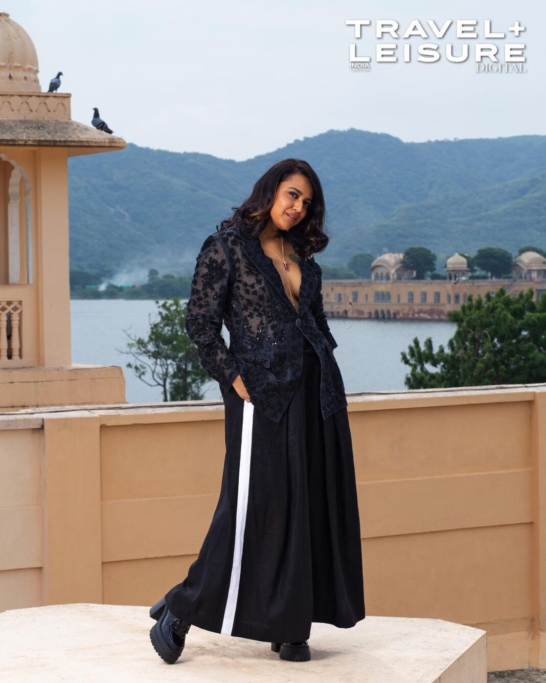 Swara Bhaskar Instagram - Speaking about movies and travel (two things that our latest digital cover star @reallyswara loves), she opens up about her offscreen activities and onscreen roles, her struggles as an outlier in Bollywood, the perils of being famous, and how travel can be a powerful tool to change people’s perspective. More at the link in bio. Editor-in-chief: Aindrila Mitra (@aindrilamitra) Cover Produced by : Chirag Mohanty Samal (@chiragmohantysamal) Photographer: Sushant Kadam (@sushantvkadam)​ Styling: Priyanka Yadav (@prifreebee)​ Make-Up and Hair: Anu Kaushik (@kaushikanu)​ Fashion Assistant: Vanya Verma (@v4nyav3rma)​ Video: Fine Cuts Prod. (@f9cuts)​ Blazer: Rahul Mishra (@rahulmishra_7)​ Pants: Rajesh Pratap Singh (@rajeshpratapsinghworks)​ Necklace: Isharya (@isharya)​ Earrings and brooch: Viange (@viangevintage)​ Shoes: Aldo (@aldo_shoes)​ Location: Trident, Jaipur (@tridentjaipur , @tridenthotels ) Actor reputation management : @kpublicity