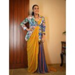 Swara Bhaskar Instagram – Print on print.. Issa vibe! 😎💖🐝
For #jahaanchaaryaar trailer launch.. 
.
Outfit: @diyarajvvir 
Jewellery: @amrapalijewels 
.
Styled by: @prifreebee 
Make up: @devikajodhani 
Hair: @stylistsony 
Pics: @sahil.shivani_