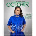 Swara Bhaskar Instagram - The Oct-O-बर ‘Ideas Issue’, starring actor Swara Bhasker. The ‘Jahaan Chaar Yaar’ actor speaks to 𝘛𝘩𝘦 𝘝𝘰𝘪𝘤𝘦 𝘰𝘧 𝘍𝘢𝘴𝘩𝘪𝘰𝘯 on the craft of acting, what brings her joy and expressing herself without fear. Over the coming week, explore new trends and thinking—in fashion, sustainability, art, literature and life—that go being beyond buying. Launching October 3 * On the cover: Swara Bhasker (@reallyswara), wearing a blue shirt dress from ‘Sky is Mine’, a new collection from Akaaro (@akaaro) by Gaurav Jai Gupta (@gauravjaigupta). Necklace, Iguana by Swasti Parekh (@iguana_by_swastiparekh) at Nimai (@shopnimai). 𝗜𝗻𝘁𝗲𝗿𝘃𝗶𝗲𝘄 & 𝗦𝘁𝘆𝗹𝗶𝗻𝗴: Sohini Dey (@extinctchicken) 𝗘𝗱𝗶𝘁𝗼𝗿𝗶𝗮𝗹 𝗖𝗼𝗼𝗿𝗱𝗶𝗻𝗮𝘁𝗶𝗼𝗻: Ektaa Malik (@sabka.malik.ek.taa) 𝗣𝗵𝗼𝘁𝗼𝗴𝗿𝗮𝗽𝗵𝘆: Madhav Mathur (@madhvmathur) 𝗠𝗮𝗸𝗲𝘂𝗽: Pooja Gosain (@makeupbypoojagosain) 𝗛𝗮𝗶𝗿𝘀𝘁𝘆𝗹𝗶𝗻𝗴: Mankirat Kaur (@makeupbymankirat)   #october #ideasissue #swarabhaskar #actor #express #coverstar #newtrends #digitalcover #thevofashion