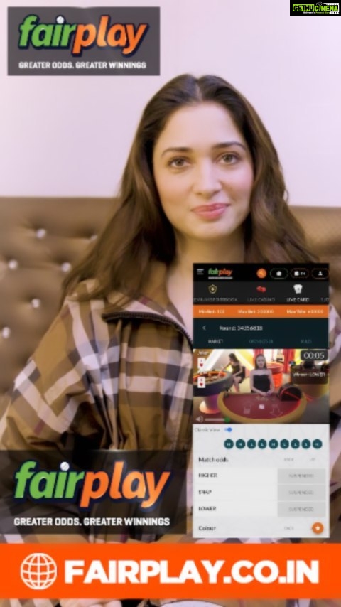 Tamannaah Instagram - This World Cup FINAL, don't just watch, WIN Big only at FairPlay! Get a 300% bonus on your first deposit on FairPlay- India’s first licensed betting exchange with the best odds in the market. Bet now and cash in your profits instantly. Find MAXIMUM fancy and advance markets on FairPlay! This World Cup get a FLAT 10% lossback bonus! Register now for totally safe and secure betting only on FairPlay! 💰 INSTANT ID creation on WhatsApp 💰 Free Gold Loyalty status upgrade with upto 6% bonus on every deposit and special lossback 💰 Free instant withdrawals 24*7 💰 Premium customer support Get, set, bet and WIN! #fairplayindia #fairplay #safebetting #sportsbetting #sportsbettingindia #sportsbetting #cricketbetting #betnow #winbig #wincash #sportsbook #onlinebettingid #bettingid #cricketbettingid #bettingtips #premiummarkets #fancymarkets #winnings #earnnow #winnow #t20cricket #cricket #ipl2022 #t20 #getsetbet
