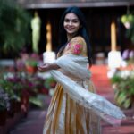 Tanvi Ram Instagram - Onam🌸 Photography - @malludronetraveller Costume - @jazaashdesignstudio Makeup - @elsamma_johnson_ Location - @ricevillagehomestay #onam #onam2022 #instagram #instagood #instapic