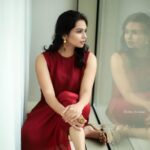 Tanvi Ram Instagram - ♥️ Photography - @athul_krishna________ Costume - @korvaiindia MUA - @jo_makeup_artist Styling - @keepitstylish_by_ammu #red #tanviram #instagood #instagram #instafashion #instadaily #happy