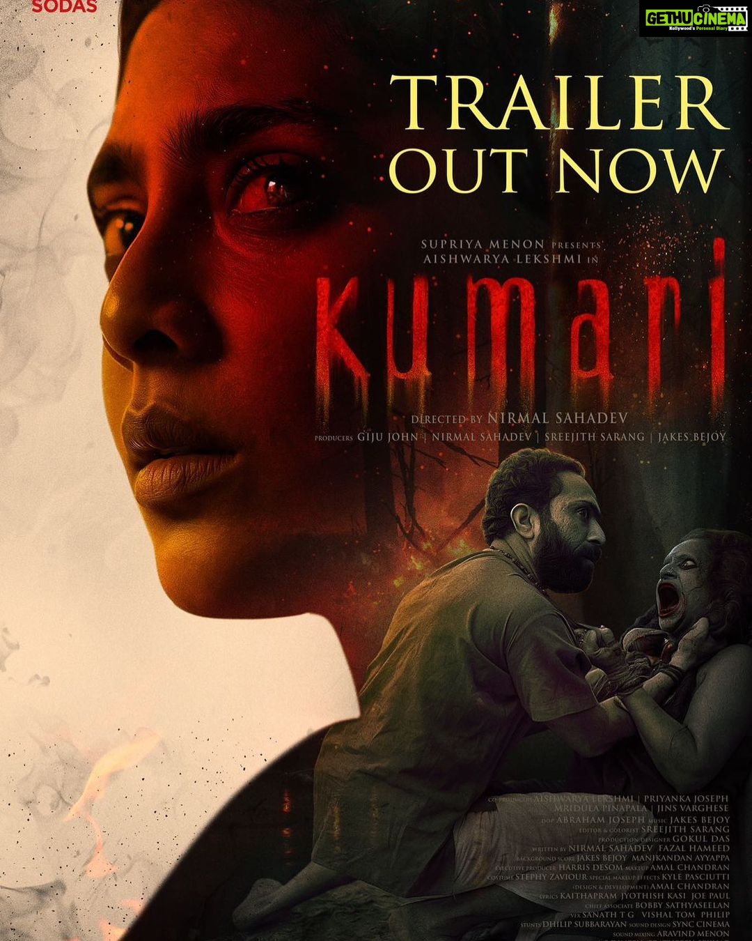 Tanvi Ram Instagram - Presenting you the official trailer of #Kumari!✨ A must-watch theatre experience with your friends and families.✅ In cinemas from October 28th! ❤️ https://youtu.be/dGzKcctHnQU #TheWorldOfKumari #KumariyudeLokam @kumarimovie @supriyamenonprithviraj @prithvirajproductions @iamlistinstephen @nsahadev @aishu__ @thefreshlimesodas @jakes_bejoy @gijujohn @sreejithsarang @priyanka_ann_joseph @harrisdesom @surabhi_lakshmi @shinetomchacko_official @swasikavj @shivajith_official @shruthymenon @abrahamjoseph001 @fasalhameed @sync.cinema @vvipink @10gmedia @saregamamalayalam @magicframes2011 #KumariOnOctober28th