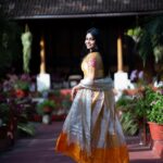 Tanvi Ram Instagram - Onam🌸 Photography - @malludronetraveller Costume - @jazaashdesignstudio Makeup - @elsamma_johnson_ Location - @ricevillagehomestay #onam #onam2022 #instagram #instagood #instapic