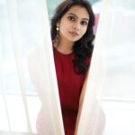 Tanvi Ram Instagram - ♥️ Photography - @athul_krishna________ Costume - @korvaiindia MUA - @jo_makeup_artist Styling - @keepitstylish_by_ammu #red #tanviram #instagood #instagram #instafashion #instadaily #happy