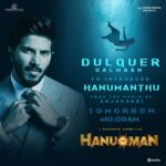 Teja Sajja Instagram - Heart-throb of millions @dqsalmaan garu to introduce #Hanumanthu from the World of Anjanadri⛰️ Tomorrow @ 10.08AM 𝐇𝐀𝐍𝐔🔶𝐌𝐀𝐍 A @prasanthvarmaofficial Film!🎬 @tejasajja123 @niran_reddy @primeshowentertainment @chaitanyaniran @asrinreddy @ursvamsishekar @haashtagmedia #HanuMan #HanuManTheOrigin #SuperHeroHanuMan