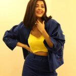 Tejasswi Prakash Instagram - No matter what life throws at you, keep smiling 😁 . . . Styledby: @stylebysugandhasood Wearing @clapback.in @rushalijain28 @s_tanvi Heels: @zara Clickedby: @iqbal_ahmed_photography