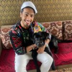 Thakur Anoop Singh Instagram - Today also happens to be my little baby Shadows First Birthday in this world!!!! Had to make it special for my boy with his fav gluten free chocolate brownie cake!!! Check out the last video to know how difficult it is to get pictures with him 😄