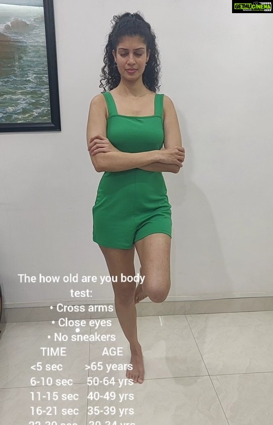 Tina Desai Instagram - My sister feels it's more about concentration than about body age. I held for almost 2 mins so I've clocked back to my previous birth I think😆 Lemme know how u fare if u try this!!
