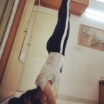 Tina Desai Instagram - 1) Headstand off the wall 2) Kakasana or crow pose 3) Handstand with wall support 4) Mayuraasana All tough, all fun, all work in progress. Yay!!!