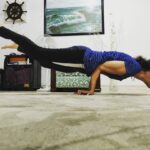 Tina Desai Instagram – Step 2 achieved: Managed to straighten the legs out. Last step: to join the legs. 
Yaayyyyy!!!
#mayurasana