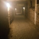 Tina Desai Instagram – Catacombs, Paris. At 20 metres below the ground, and bones centuries old around you, this is creepy!