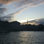 Tina Desai Instagram - River cruise at sunset to get the best light. If I'm gonna be away from home for Diwali, better see the city light up to compensate. Happy Diwali, all!!! #parisatsunset #france