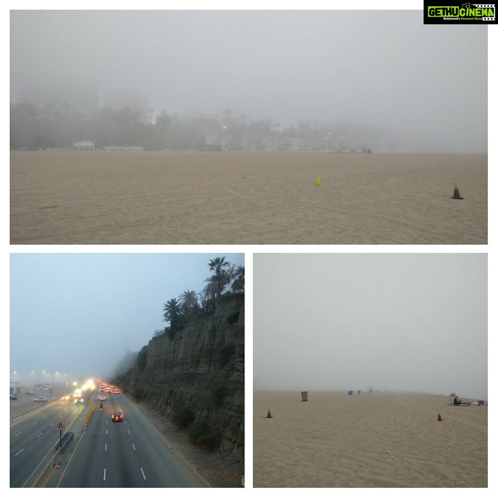 Tina Desai Instagram - I've never been to a foggy beach before! It's just too funny for me!!