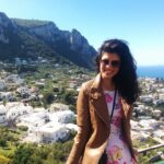 Tina Desai Instagram - Sunny but cold day in #Capri