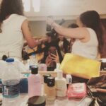 Tina Desai Instagram - Getting the hair dressed....by mannny hands. #step1 #funcomingup