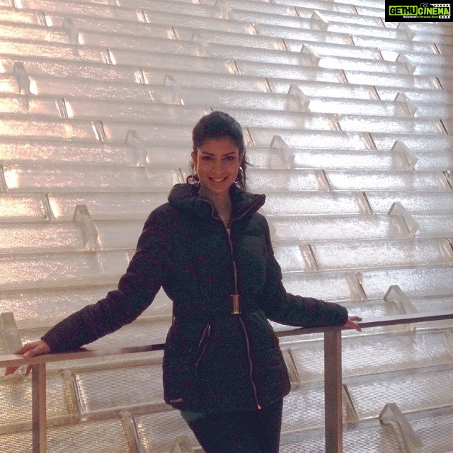 Tina Desai Instagram - At the Hearst office, NYC. With that pretty waterfall behind me :)