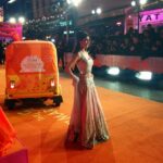 Tina Desai Instagram – Entered the #orangecarpet of #marigold premiere in a #tuktuk!