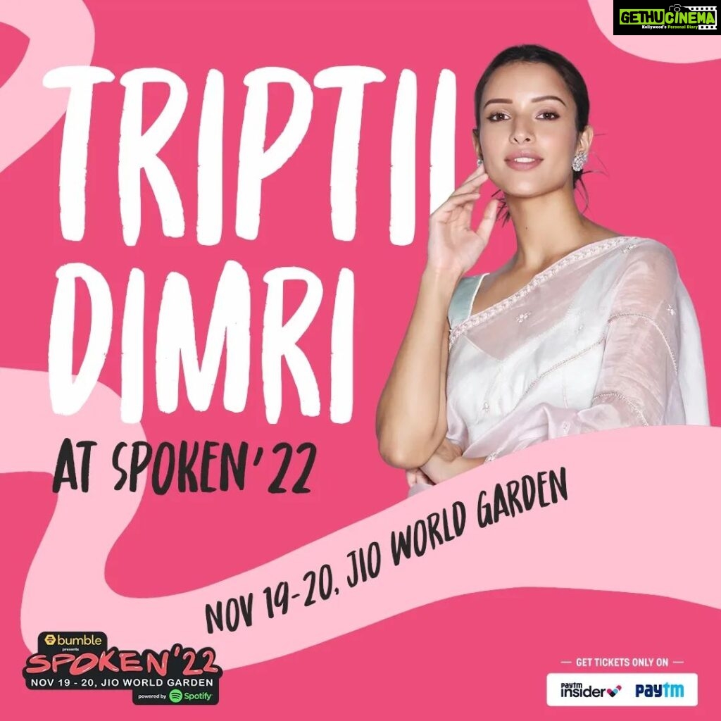 Tripti Dimri Instagram - Triptii Dimri (@tripti_dimri) from the Netflix #Qala tribe is coming to Spoken 2022! Watch her in conversation with other 'Women Of Qala' in the 'Meri Aawaz Hi Meri Pehchaan Hai' panel talking about being a woman in art and the intracacies of it through the years, #OnlyAtSpoken! @netflix_in Nov 19 4:20 PM - 4:50 PM Meri Aawaz Hi Meri Pehchaan Hai : Women of Qala Panelist : Anvitaa Dutt ( @anvita_dee), Tripti Dimrii (@tripti_dimri), Swastika Mukherjee ( @swastikamukherjee13) Moderator : Sucharita Tyagi (@su4ita) So if you'd love to hear these incredible artists talk in depth about things like being an artist, writing lyrics, being a woman in art and the intracacies of it through the years, these panels are where you need to be at Spoken 2022! About Qala: Set in late 1930s and 40s, 'Qala' is the story of a young, eponymous playback singer. It is about her tragic past and the ways in which it catches up with her, causing her to unravel at the peak of her hard-won success. Streaming on December 1 on @netflix_in! . . . . #qala #netflixindia #panel #womenofqala #lyricistsofqala #kausarmunir #swanandkirkire #triptiidimrii #swastikamukherjee #anvitadutt #netflixatspoken #artfestival #artfest #soulfest #paneldiscussion