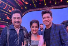 Ulka Gupta Instagram - Blessed 💕 @kumarsanuofficial @singer_shaan