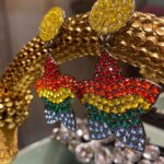 Vanitha Vijayakumar Instagram - Rainbow star earrings 💫 Khader Nawaz Khan Road