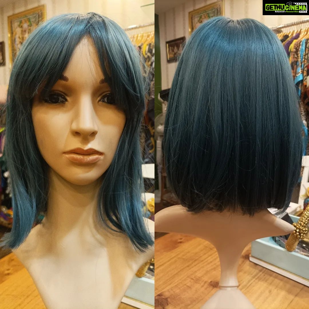 Vanitha Vijayakumar Instagram - Teal blue short straight hair wig with fringe💙👧🏻 Dm us for price & details📩 #vanithavijaykumarstudios #earring #crystal #stone #style #stylish #chennai #girl #ootd #outfit #clothing #brand #picoftheday #photooftheday #instafashion #instagood #instadaily #shopping #makeup #accessories #styleblogger #fashion #fashionblogger Khader Nawaz Khan Road