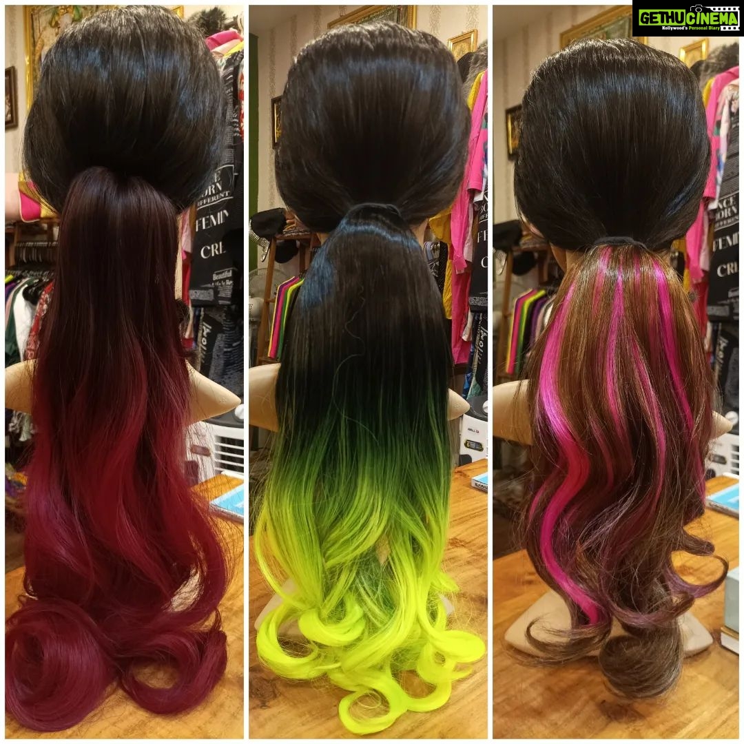 Vanitha Vijayakumar Instagram - Multicolor ombre hair extension👩🏻 swipe left to see the available colors🌈 Dm us for price & details📩 #vanithavijaykumarstudios #earring #crystal #stone #style #stylish #chennai #girl #ootd #outfit #clothing #brand #picoftheday #photooftheday #instafashion #instagood #instadaily #shopping #makeup #accessories #styleblogger #fashion #fashionblogger Khader Nawaz Khan Road