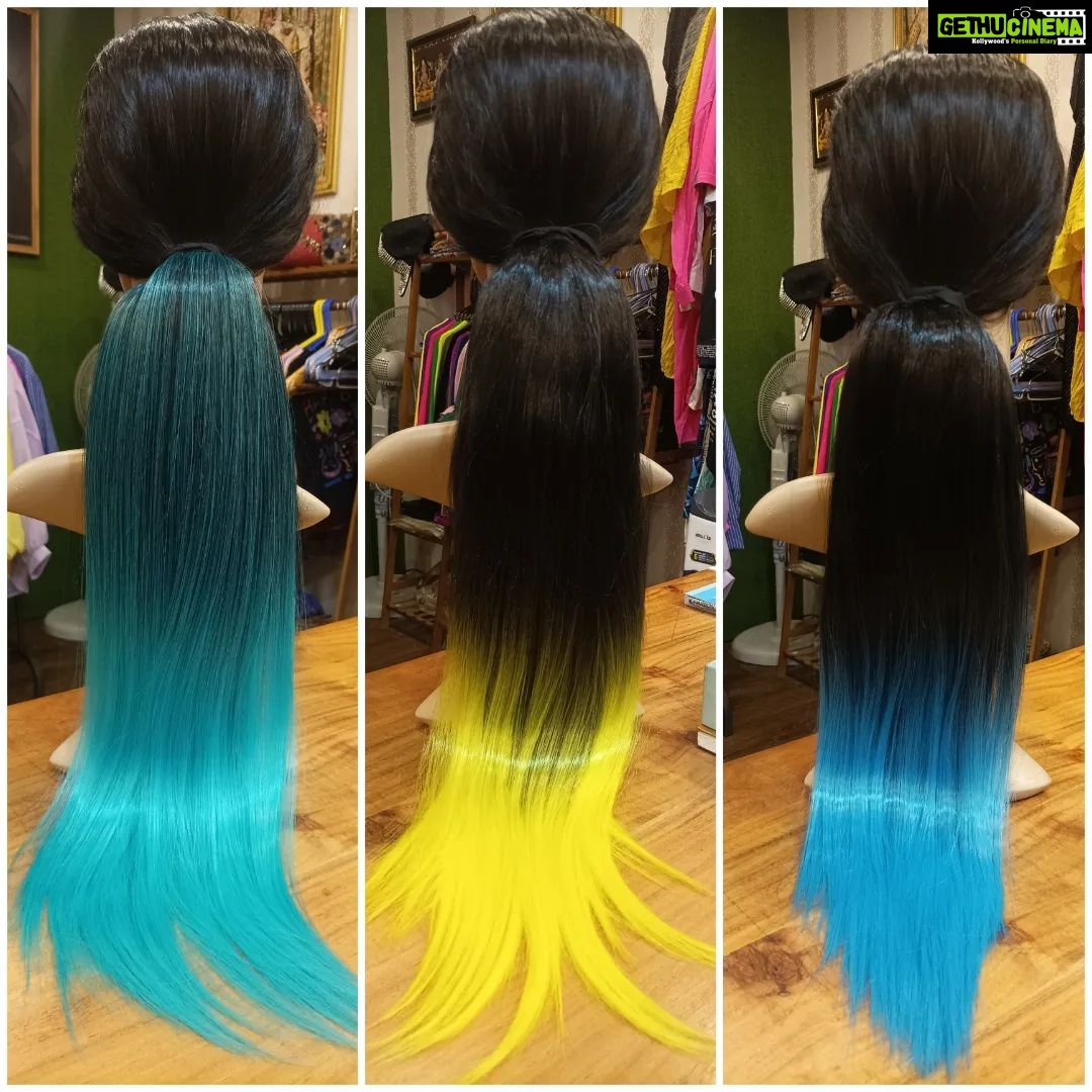 Vanitha Vijayakumar Instagram - Multicolor ombre hair extension👩🏻 swipe left to see the available colors🌈 Dm us for price & details📩 #vanithavijaykumarstudios #earring #crystal #stone #style #stylish #chennai #girl #ootd #outfit #clothing #brand #picoftheday #photooftheday #instafashion #instagood #instadaily #shopping #makeup #accessories #styleblogger #fashion #fashionblogger Khader Nawaz Khan Road