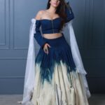 Warina Hussain Instagram - designed my own Diwali lehenga this time 😍 a rugged denim lehenga, first of its kind !!! kaisa laga ??? thank you @lakshcouture for co designing this with me 💙 clicked @advait_vaidya designer @laksh0607 hair @mangalasirsat make up @futane_ravi lehenga idea 💡 yours truly 👽 #denim #lehenga #diwali #lehengaideas #2022 #fashion #warinahussain