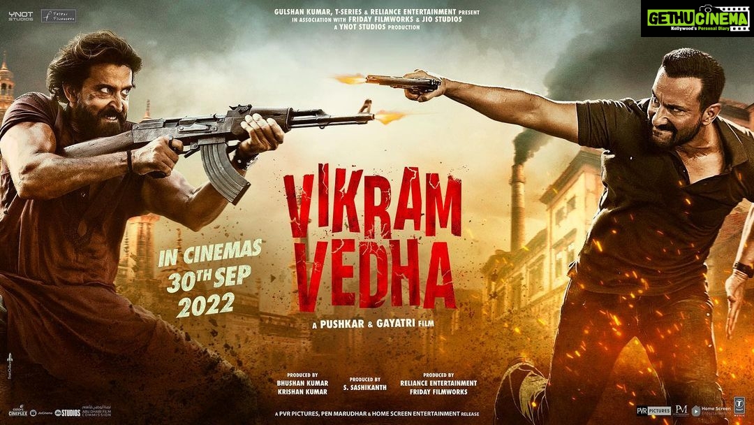 Yogita Bihani Instagram - For the first ever in the history of the Hindi film industry, Vikram Vedha, starring Hrithik Roshan and Saif Ali Khan will release in record 100 plus countries, globally! #VikramVedhaTrailer out now: Link in bio #VikramVedha hitting cinemas worldwide on 30th September 2022. @hrithikroshan #SaifAliKhan @pushkar.gayatri @radhikaofficial @tseries.official @tseriesfilms @reliance.entertainment @studiosynot @fridayfilmworks @officialjiostudios @apinternationalfilms @pvrpictures @penmovies @rohitsaraf @iyogitabihani @mrfilmistaani @instasattu #BhushanKumar @sarkarshibasish @sash041075 @chakdyn @vivekbagrawal @shivchanana #homescreenentertainment @vikramvedha_movie