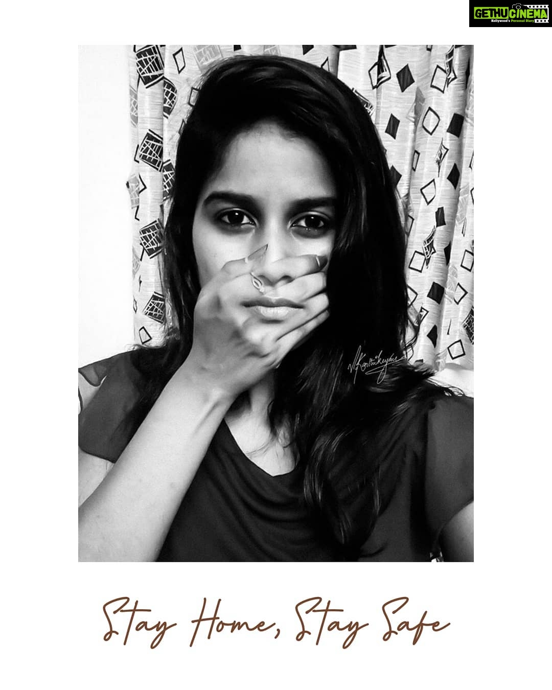 Aadhirai Soundarajan Instagram - I got a chance to do something to save my country and my people! So, I decided to Just Shut and Sit inside my home🙊😷 What? You wanna do something to save your country, then #stayhome #staycovered #staysafe Avoid Stage3 PE by the multi talented @karthikeyanvelappan #coveryournose #coveryourmouth #saathiko #covid_19