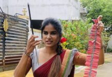 Aadhirai Soundarajan Instagram - Happy Diwali Nanba✨ Totally in love with this Halfsaree❣ Thank you so much @ivalinmabia and @priyaregan_mb for sending me this beautiful halfsaree for this Diwal!!! PC : @yazh_raj #aadhiraisoundararajan #diwali #diwalioutfit #diwalilook #diwalivibes #diwalicelebration #ivalinmabia #celebration #diwali2022 #halfsaree #halfsareelove #desighnerwear #monday #happiness #crackers #love #rose #girl #smile #insta #instagood #instadaily Tirupur