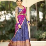Aditi Shankar Instagram - #navratri2022 with Aditi✨ Day 3: buoyant blue a cerulean elegance presenting a combination of richness and serenity. On this 3rd day of Navratri Wishing sublime bliss for a vibrant you 💙 Styled by:- @dr.vinothinipandian Outfits 👗:- @nirali_design_house MUAH 💄:- @vijiknr Photographed by 📸:- @camerasenthil Jewellery 💎:- @jjjewellerymart Location:- @avmgardens Digital Patner:- @cognitiveidealab Flowers:- @poovai_bridal_flowers @rrajeshananda AVM Gardens