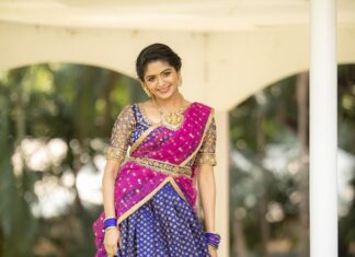 Aditi Shankar Instagram - #navratri2022 with Aditi✨ Day 3: buoyant blue a cerulean elegance presenting a combination of richness and serenity. On this 3rd day of Navratri Wishing sublime bliss for a vibrant you 💙 Styled by:- @dr.vinothinipandian Outfits 👗:- @nirali_design_house MUAH 💄:- @vijiknr Photographed by 📸:- @camerasenthil Jewellery 💎:- @jjjewellerymart Location:- @avmgardens Digital Patner:- @cognitiveidealab Flowers:- @poovai_bridal_flowers @rrajeshananda AVM Gardens