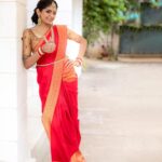 Aditi Shankar Instagram - #navratri2022 with Aditi✨ Day 2 : Romantic Red a capricious blend of vigor warmth and passion. A color of contrasting emotions. Wishing you love, spirit and mettle on the second day of Navarathri. Styled by:- @dr.vinothinipandian Outfits 👗:- @nirali_design_house (blouse and duppata) @samyuktharose (saree) MUAH💄:- @vijiknr Photographed by 📸:- @camerasenthil Jewellery 💎:- @jjjewellerymart Location:- @avmgardens Digital Patner:- @cognitiveidealab @rrajeshananda AVM Gardens