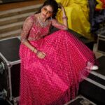 Aditi Shankar Instagram - Backstage Alaparai 🙌 (Sneakers under my lehenga😅 a total “me” thing) Styled by: @dr.vinothinipandian Photographed by📸 : @kiransaphotography Outfit👗: @nirali_design_house MUAH💄: @rachelstylesmith Jewellery💎: @jcsjewelcreations @sri_artiquess (bangles)