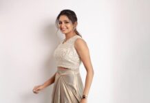 Aditi Shankar Instagram - Effortless glam 🌟 #viruman promotions Styled by: @dr.vinothinipandian Photographed by 📸 : @kiransaphotography Outfit👗: @rehanabasheerofficial MUAH💄: @pinkylohar Jewellery💎: @JCSjewelcreations