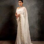 Aditi Shankar Instagram - My white saree dream came true 🕊 Viruman Chennai press meet Styled by: @dr.vinothinipandian Photographed by 📸: @kiransaphotography Outfit 👗: @_.rubeenavogueofficial._ MUAH 💄: @vishalcharanmakeuphair @hairbyradhika Jewellery💎: @jcsjewelcreations