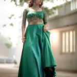 Aditi Shankar Instagram - #navratri2022 with Aditi✨ Day 8: A class by itself - peacock green. Presenting an appeal so unique and refreshing 🦚 On the 8th day of navarathri may your uniqueness bring about a radiance so rare to everyone around you Styled by:- @dr.vinothinipandian Outfit by:- @nirali_design_house MUAH 💄:- @vijiknr Photographed by 📸:- @camerasenthil Jewellery 💎:- @jjjewellerymart Location:- @avmgardens Digital Patner:- @cognitiveidealab @rrajeshananda AVM Gardens