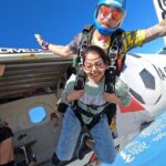 Ahana Kumar Instagram – kinda proud of myself for smiling and jumping out like a happy little birdie , on my second sky dive in 4 months , 13000 feet up in the sky 🦋🤍 Palm Jumeirah Island