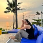 Ahana Kumar Instagram - Sometimes all I need is peace , quiet , flowers and a sunset :) At @privaseabeachvilla , a lovely little quaint cute villa I found out at Varkala. Going to come over every time , all I want to hear is the sound of waves and chirp of birds 🌊🦜