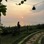 Ahana Kumar Instagram - Sometimes all I need is peace , quiet , flowers and a sunset :) At @privaseabeachvilla , a lovely little quaint cute villa I found out at Varkala. Going to come over every time , all I want to hear is the sound of waves and chirp of birds 🌊🦜