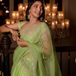 Aishwarya Lekshmi Instagram - 🦜 For trailer launch of #GattaKusthi @styledbysmiji in @devnaagri Jewellery @truptimohta.in MUAH : Nandhini @kalwon_beauty | Aishwarya Pictures : @kiransaphotography