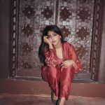 Aishwarya Lekshmi Instagram - Tired after a whole day of #Gattakusthi promotions , but making it Fashun Outfit @maddermuch Photographed by : @shaheenthaha_official Styling : @styledbysmiji Tiny cute hoops : @aaree_accessories