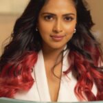 Amala Paul Instagram - I was always made conscious about my skin tone. But now, I’ve stopped escaping myself! I stay true to myself. With my new Crimson Ombreyage by @godrejprofessional created by @heena.dalvi, I can embrace my real identity. I am a part of the Dimension that breaks all norms and creates an inclusive space for everyone! Because the hair colour you wear doesn’t see gender, race, size or skin. #colourareforall #GodrejProfessional #Dimension #Ombreyage #HairColour #HairMakeover #HairTransformation