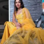 Amala Paul Instagram – Carrying a bit of sunshine with me. 🌞🌻

Outfit: @t.and.msignature Tight hugs dear Tiya for the outfit! 🤗👗
Jewellery: @m.o.dsignature 💍💎

#ootd #athome #sunshine #yellow #indianootd #ethnic #amalapaul Home Sweet Home