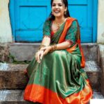 Amrutha Nair Instagram - ഇന്ന്‌ ചിങ്ങം 1. മലയാളത്തിന്റെ പുതുവർഷത്തിനു തുടക്കമായി. ഏവർക്കും ചിങ്ങം ഒന്നിന്റെ ആശംസകൾ. 📸 @vipinjkumar Attire @tavish_by_eveena MUA @blushingtone_by_veenavineeth